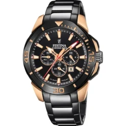 Festina Herrenuhr Edelstahl schwarz Festina Chrono Bike Armbanduhr UF20645/1
