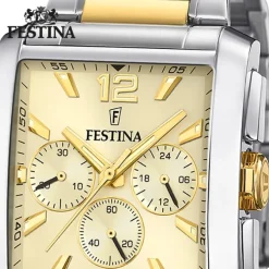Festina Herrenuhr Edelstahl silber gold Chronograph Armbanduhr UF20637/2