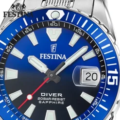 Festina Herrenuhr Edelstahl silber Festina The Originals Armbanduhr UF20669/1