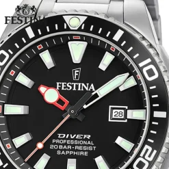 Festina Herrenuhr Edelstahl silber Festina The Originals Armbanduhr UF20663/3