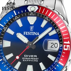 Festina Herrenuhr Edelstahl silber Festina The Originals Armbanduhr UF20669/4