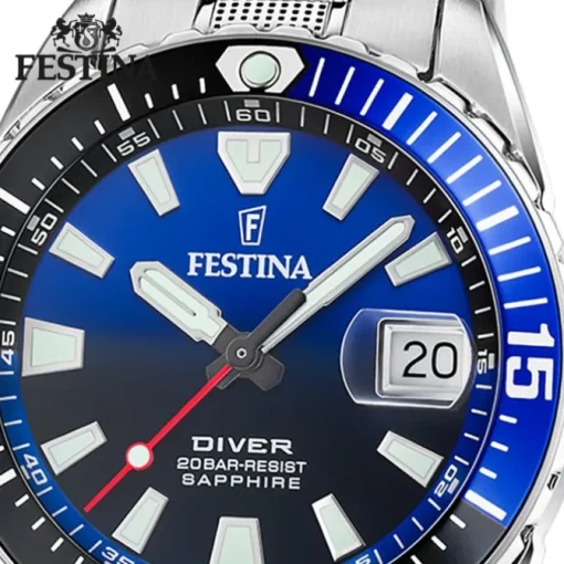 Festina Herrenuhr Edelstahl silber Festina The Originals Armbanduhr UF20669/5