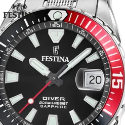Festina Herrenuhr Edelstahl silber Festina The Originals Armbanduhr UF20669/6