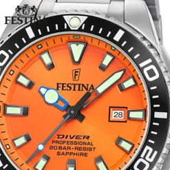 Festina Herrenuhr Edelstahl silber Festina The Originals Armbanduhr UF20663/4