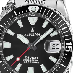 Festina Herrenuhr Edelstahl silber Festina The Originals Armbanduhr UF20669/3