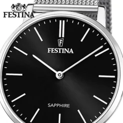 Festina Herrenuhr Edelstahl silber Festina Swiss Made Armbanduhr UF20014/3