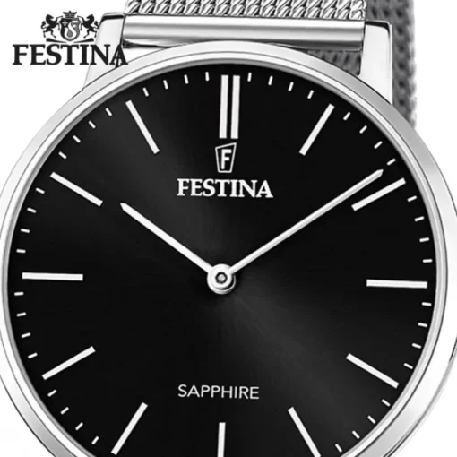 Festina Herrenuhr Edelstahl silber Festina Swiss Made Armbanduhr UF20014/3