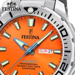 Festina Herrenuhr Edelstahl silber Festina The Originals Armbanduhr UF20665/5