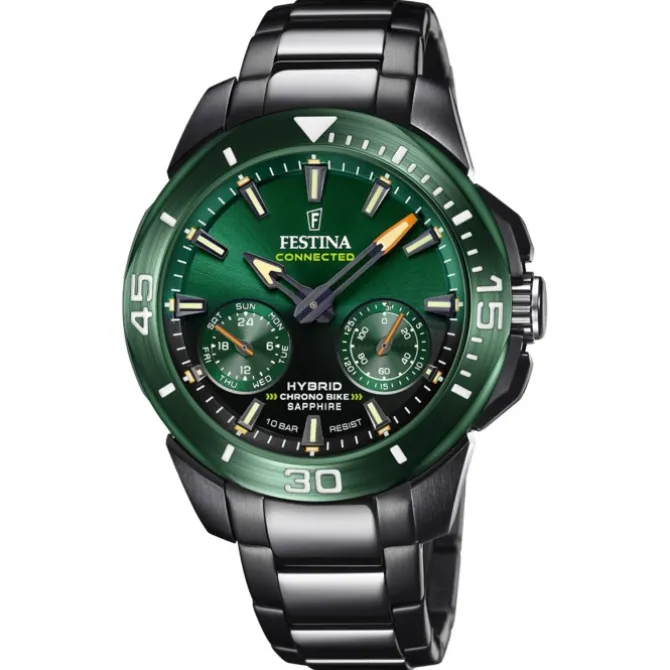 Festina Herrenuhr Edelstahl schwarz Festina Chrono Bike Armbanduhr UF20646/1