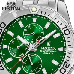 Festina Herrenuhr Edelstahl silber Festina Multifunktion Armbanduhr UF20445/7