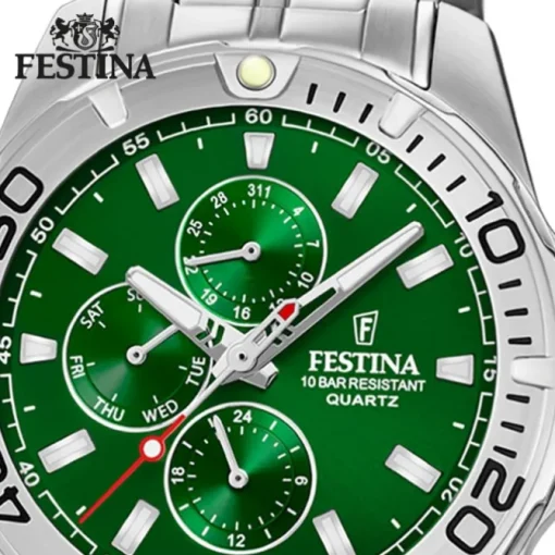 Festina Herrenuhr Edelstahl silber Festina Multifunktion Armbanduhr UF20445/7
