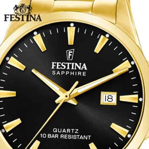 Festina Herrenuhr Edelstahl gold Festina Swiss made Armbanduhr UF20044/6