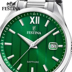 Festina Herrenuhr Edelstahl silber Festina Swiss made Armbanduhr UF20026/3