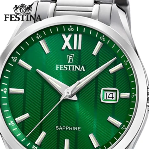 Festina Herrenuhr Edelstahl silber Festina Swiss made Armbanduhr UF20026/3
