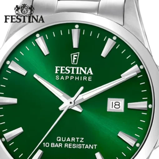 Festina Herrenuhr Edelstahl silber Festina Swiss made Armbanduhr UF20024/6