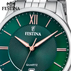 Festina Herrenuhr Edelstahl silber Festina Klassik Armbanduhr UF20425/7