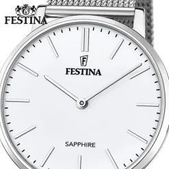 Festina Herrenuhr Edelstahl silber Festina Swiss Made Armbanduhr UF20014/1