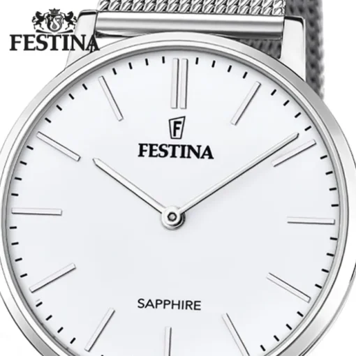 Festina Herrenuhr Edelstahl silber Festina Swiss Made Armbanduhr UF20014/1