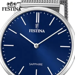 Festina Herrenuhr Edelstahl silber Festina Swiss Made Armbanduhr UF20014/2