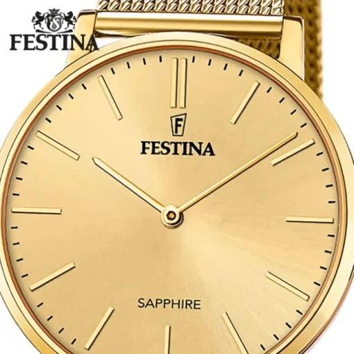 Festina Herrenuhr Edelstahl gold Festina Swiss Made Armbanduhr UF20022/2