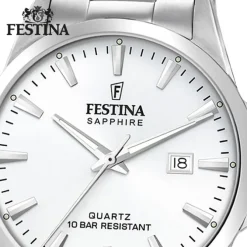 Festina Herrenuhr Edelstahl silber Festina Swiss Made Armbanduhr UF20024/2