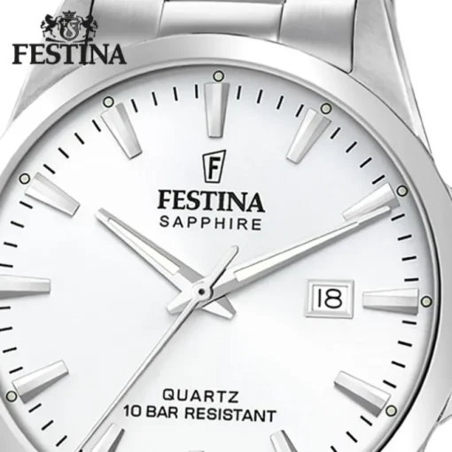 Festina Herrenuhr Edelstahl silber Festina Swiss Made Armbanduhr UF20024/2