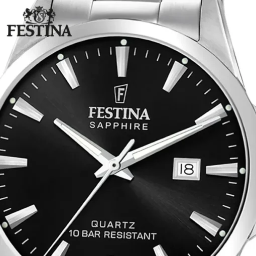 Festina Herrenuhr Edelstahl silber Festina Swiss Made Armbanduhr UF20024/4