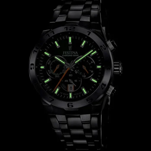 Festina Herrenuhr Edelstahl schwarz Festina Chrono Bike Armbanduhr UF20673/2