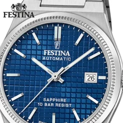 Festina Herrenuhr Edelstahl silber Festina Swiss Made Armbanduhr UF20028/2
