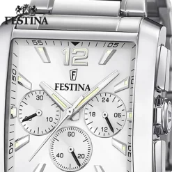Festina Herrenuhr Edelstahl silber Timeless Chronograph Armbanduhr UF20635/1
