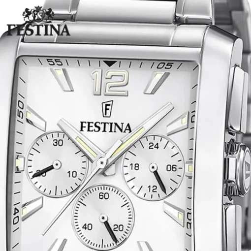Festina Herrenuhr Edelstahl silber Timeless Chronograph Armbanduhr UF20635/1