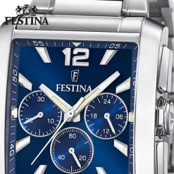 Festina Herrenuhr Edelstahl silber Timeless Chronograph Armbanduhr UF20635/2