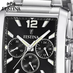 Festina Herrenuhr Edelstahl silber Timeless Chronograph Armbanduhr UF20635/4