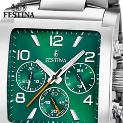 Festina Herrenuhr Edelstahl silber Timeless Chronograph Armbanduhr UF20652/2