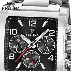 Festina Herrenuhr Edelstahl silber Timeless Chronograph Armbanduhr UF20652/3