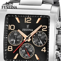 Festina Herrenuhr Edelstahl silber Timeless Chronograph Armbanduhr UF20652/4