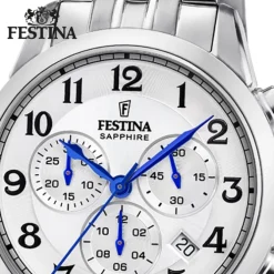 Festina Herrenuhr Edelstahl silber Festina Swiss made Armbanduhr UF20040/1