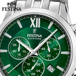 Festina Herrenuhr Edelstahl silber Festina Swiss made Armbanduhr UF20040/3