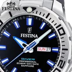 Festina Herrenuhr Edelstahl silber Festina The Originals Armbanduhr UF20665/3