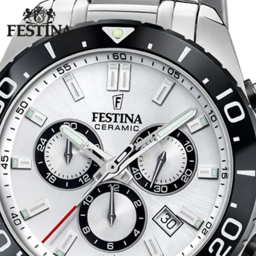 Festina Herrenuhr Edelstahl silber Festina Swiss made Armbanduhr UF20042/1