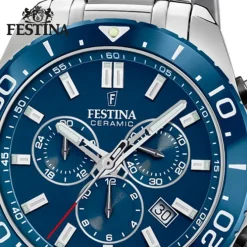 Festina Herrenuhr Edelstahl silber Festina Swiss made Armbanduhr UF20042/2