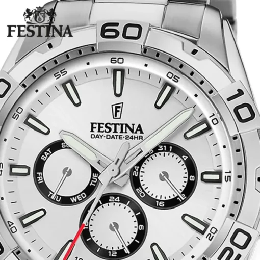 Festina Herrenuhr Edelstahl silber Festina Multifunktion Armbanduhr UF20623/1