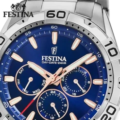 Festina Herrenuhr Edelstahl silber Festina Multifunktion Armbanduhr UF20623/2