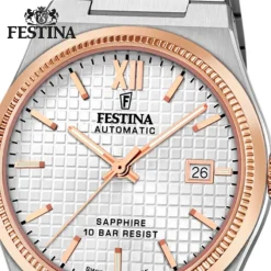 Festina Herrenuhr Edelstahl silber Festina Swiss made Armbanduhr UF20030/1