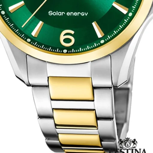 Festina Herrenuhr Edelstahl silber gold Festina Solar Energy Solaruhr UF20657/3