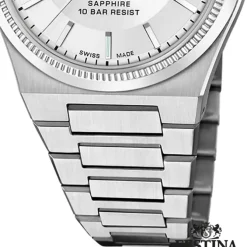 Festina Herrenuhr Edelstahl silber Festina Swiss made Armbanduhr UF20034/1