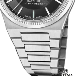 Festina Herrenuhr Edelstahl silber Festina Swiss made Armbanduhr UF20034/4