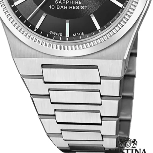 Festina Herrenuhr Edelstahl silber Festina Swiss made Armbanduhr UF20034/4