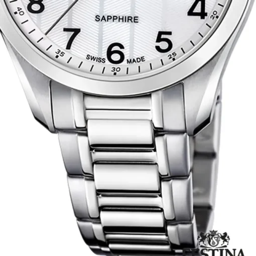 Festina Herrenuhr Edelstahl silber Festina Swiss made Armbanduhr UF20026/1