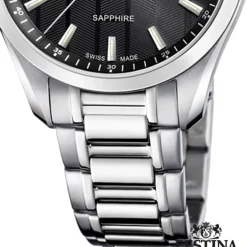 Festina Herrenuhr Edelstahl silber Festina Swiss made Armbanduhr UF20026/4